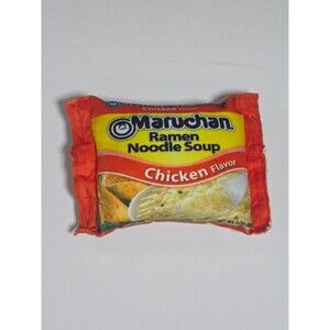 Maruchan Ramen Chicken Noodle Soup 3oz Novelty Stuffy Plush Toy Orange Yellow